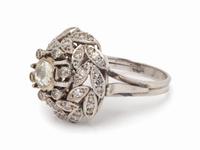 A White Gold and Diamond Ring,