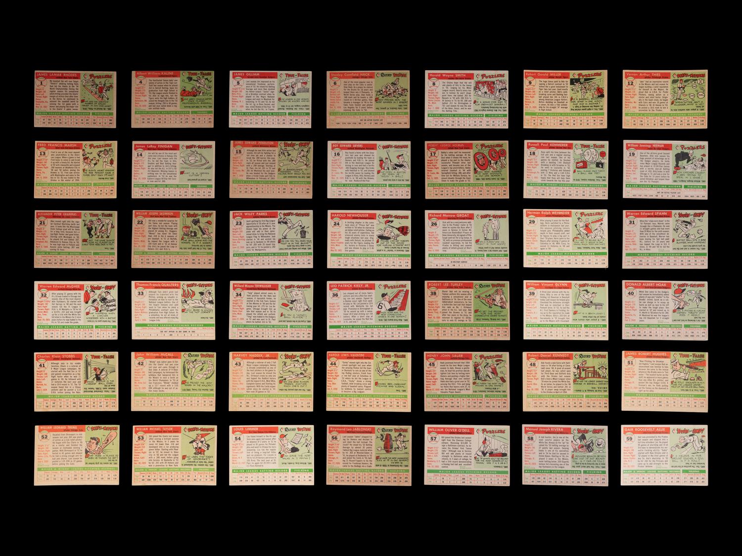A Group of 140 1955 and 1956 Topps Baseball Cards Including Multiple Hall of Famers and High Numbers,