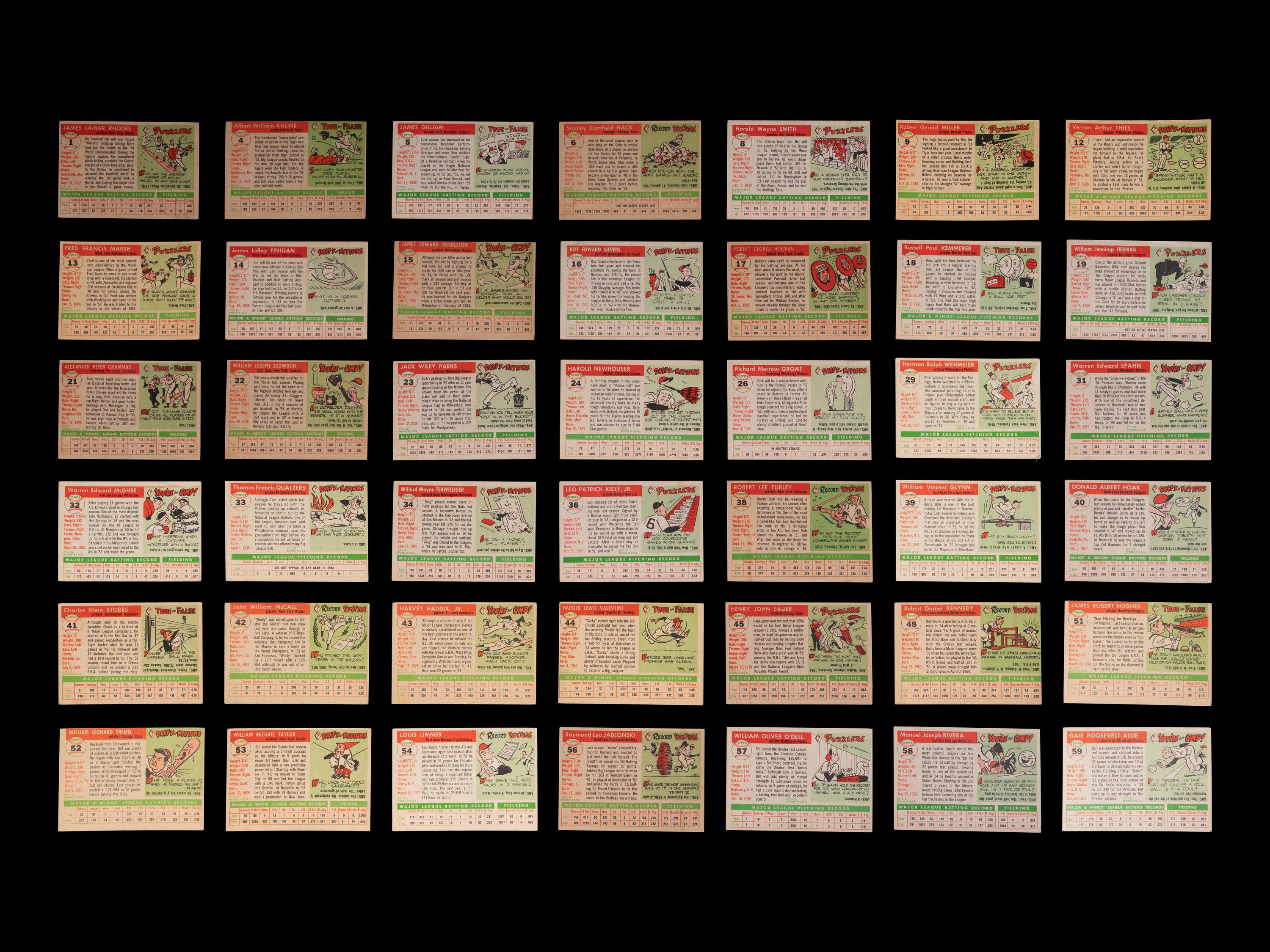 A Group of 140 1955 and 1956 Topps Baseball Cards Including Multiple Hall of Famers and High Numbers,
