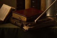 Still Life with Books and Pewter , 1965