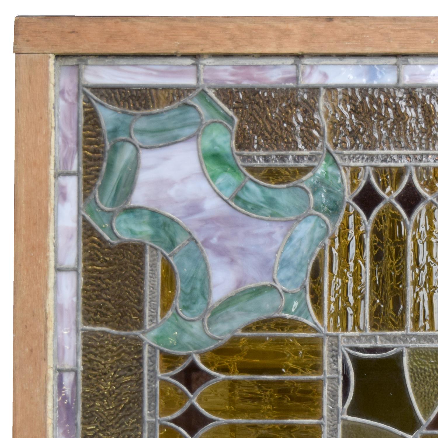 A Stained Glass Window 60" W x 1.75" D x 60" H — United States, Early 20th Century