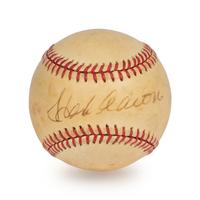 A Hank Aaron Single Signed Autograph Baseball (Beckett Authentication Services Letter),