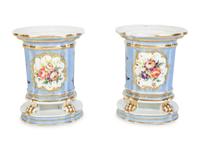 A Pair of Paris Porcelain Cache Pots — EARLY 20TH CENTURY