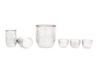 A Puiforcat Jacaranda Silver-Plate Barware Set