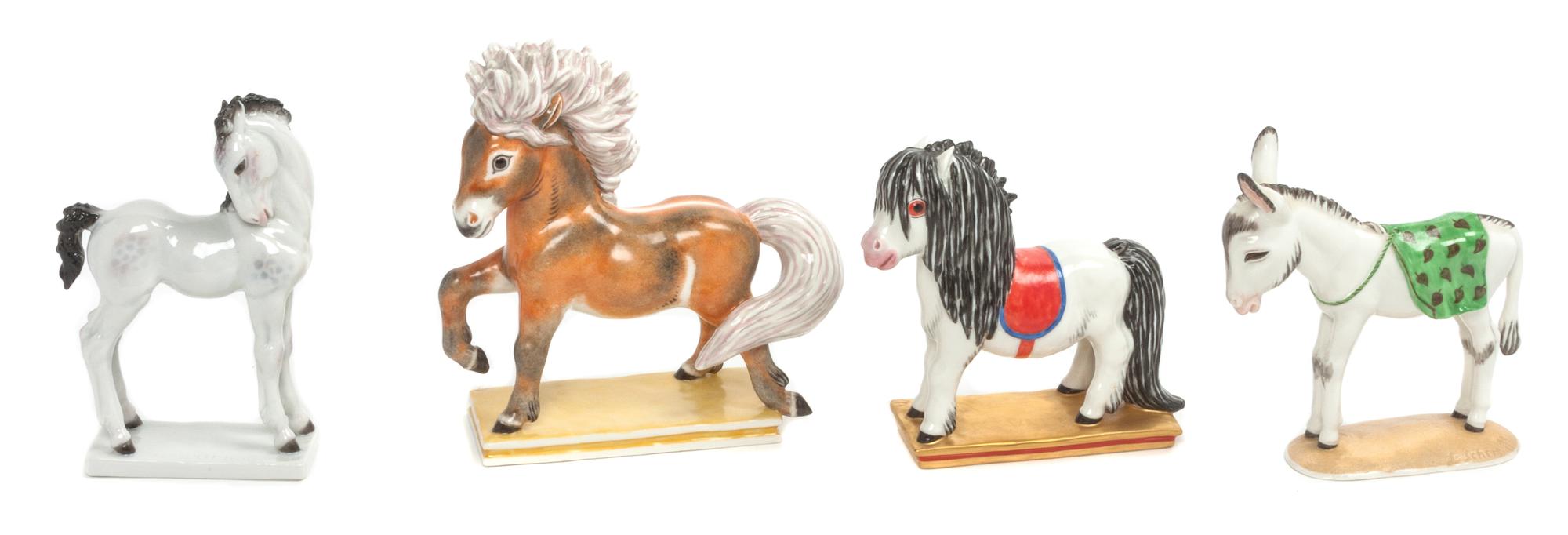 Three Nymphenburg Porcelain Figures Height of tallest 6 1/4 inches. — SECOND HALF 20TH CENTURY