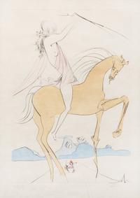 Salvador Dali, (Spanish, 1904-1989), Amazone and Cavalier a la rose, 1973