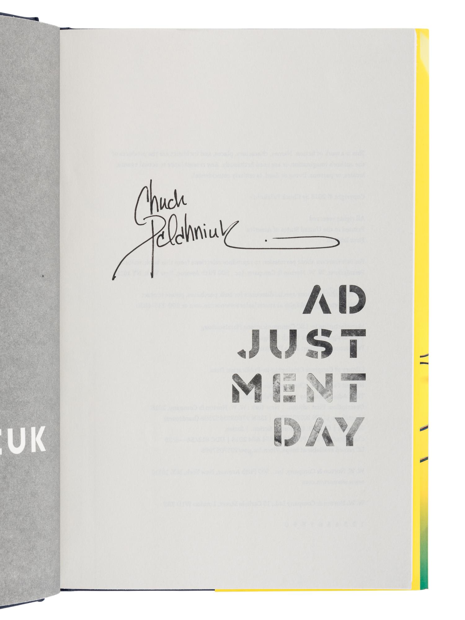 PALAHNIUK, Chuck (b. 1962). A group of 8 works by Palahniuk, ALL FIRST EDITIONS, ALL SIGNED OR INSCRIBED, comprising: