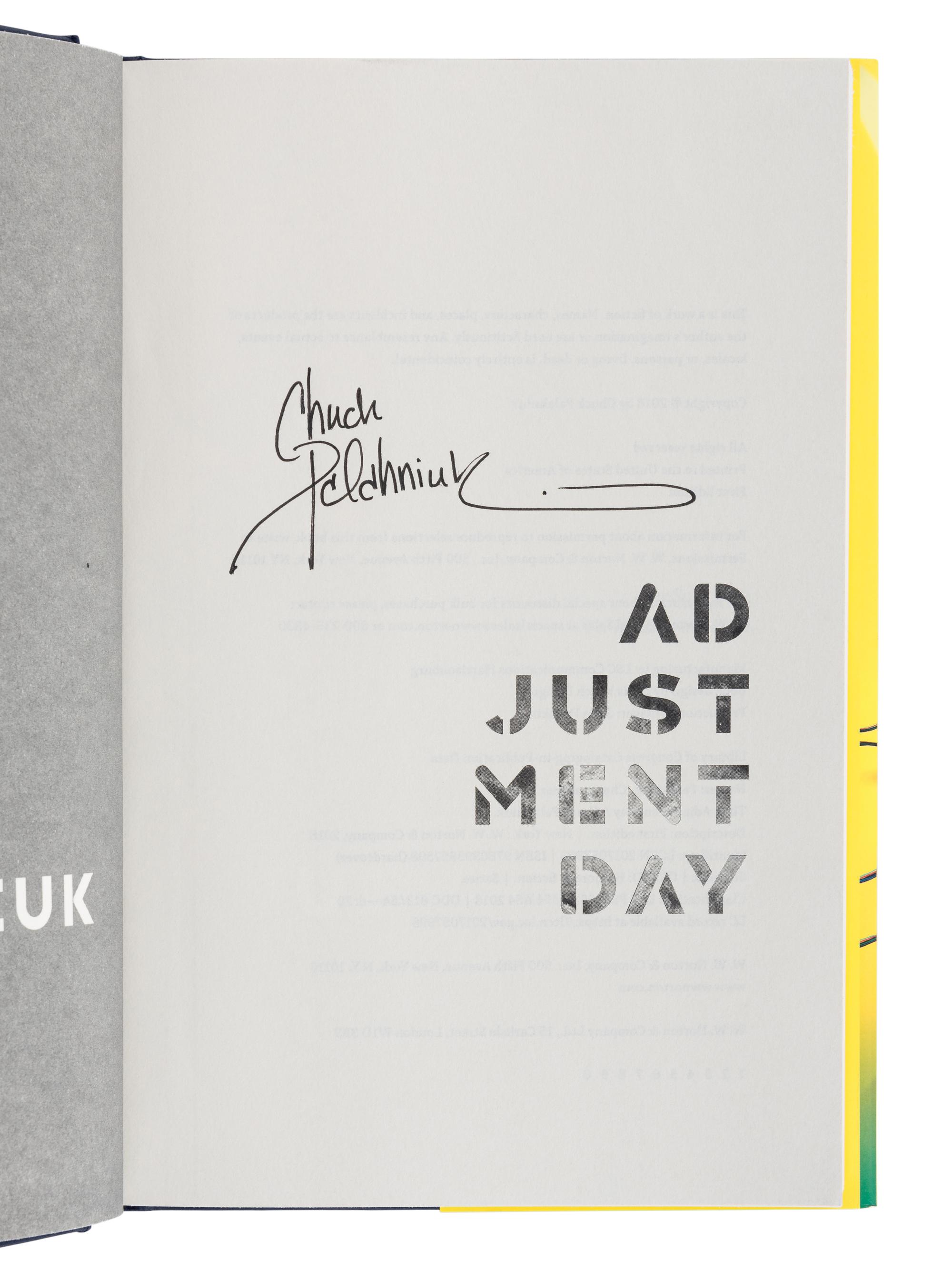 PALAHNIUK, Chuck (b. 1962). A group of 8 works by Palahniuk, ALL FIRST EDITIONS, ALL SIGNED OR INSCRIBED, comprising:
