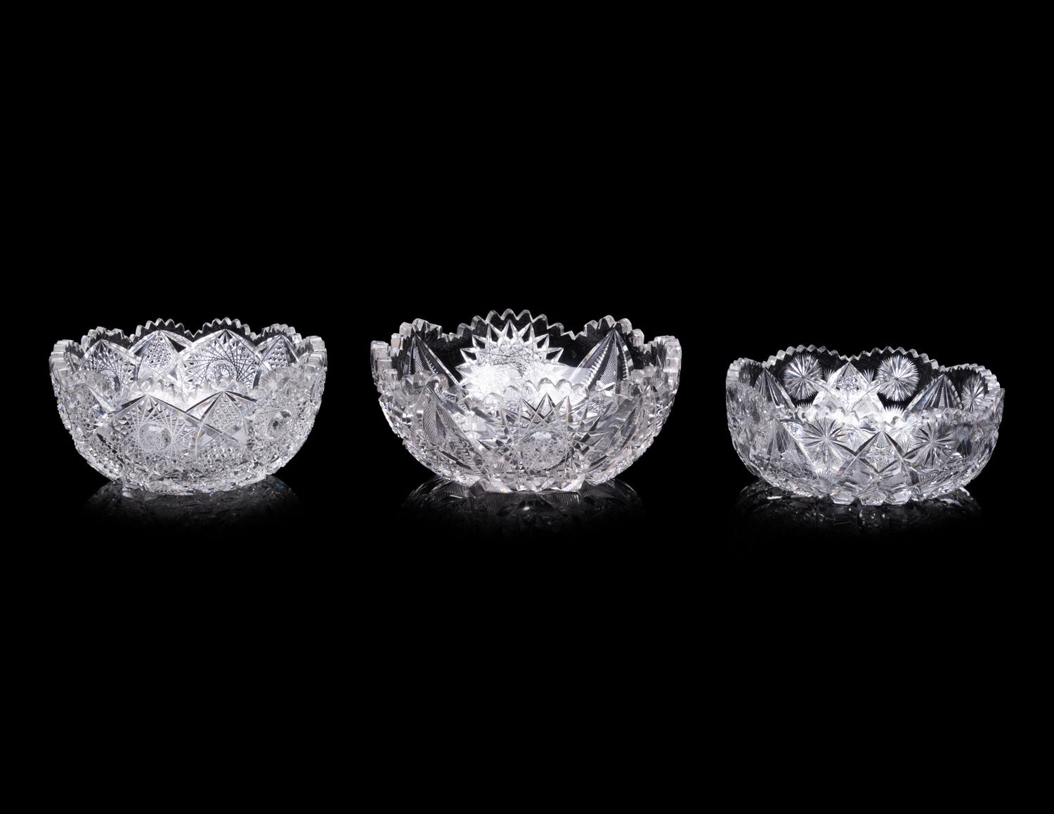 A Collection of American Brilliant Cut Glass Articles