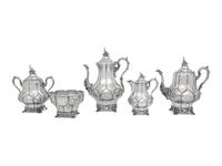 An American Silver Five-Piece Tea and Coffee Service