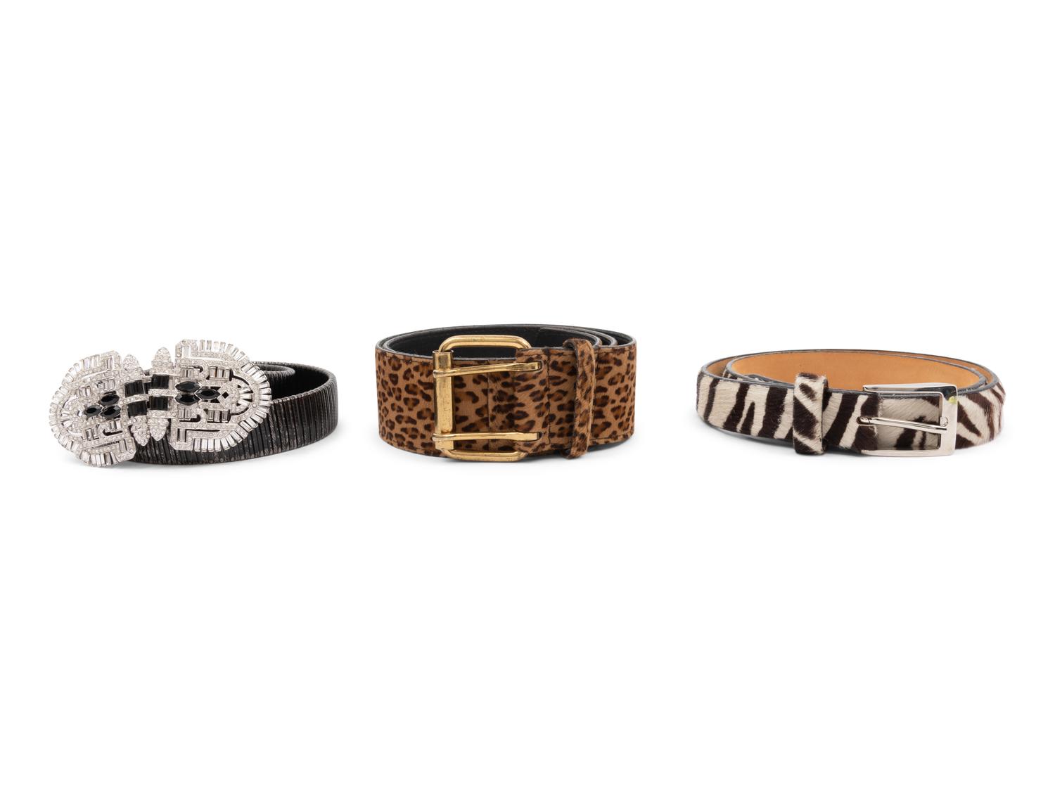 Four Designer Belts and a Ranjana Khan Necklace, 1990-2010s