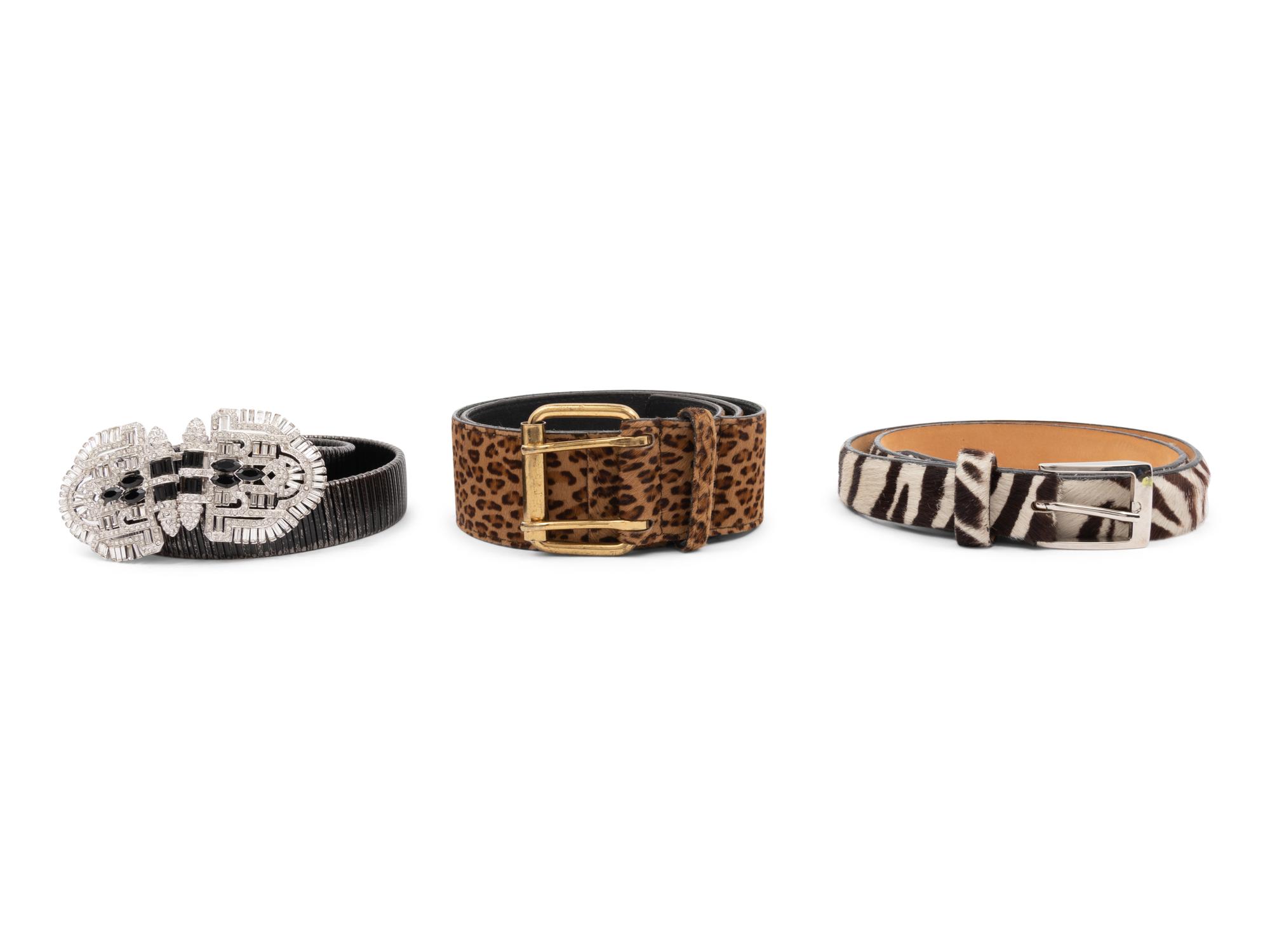 Four Designer Belts and a Ranjana Khan Necklace, 1990-2010s