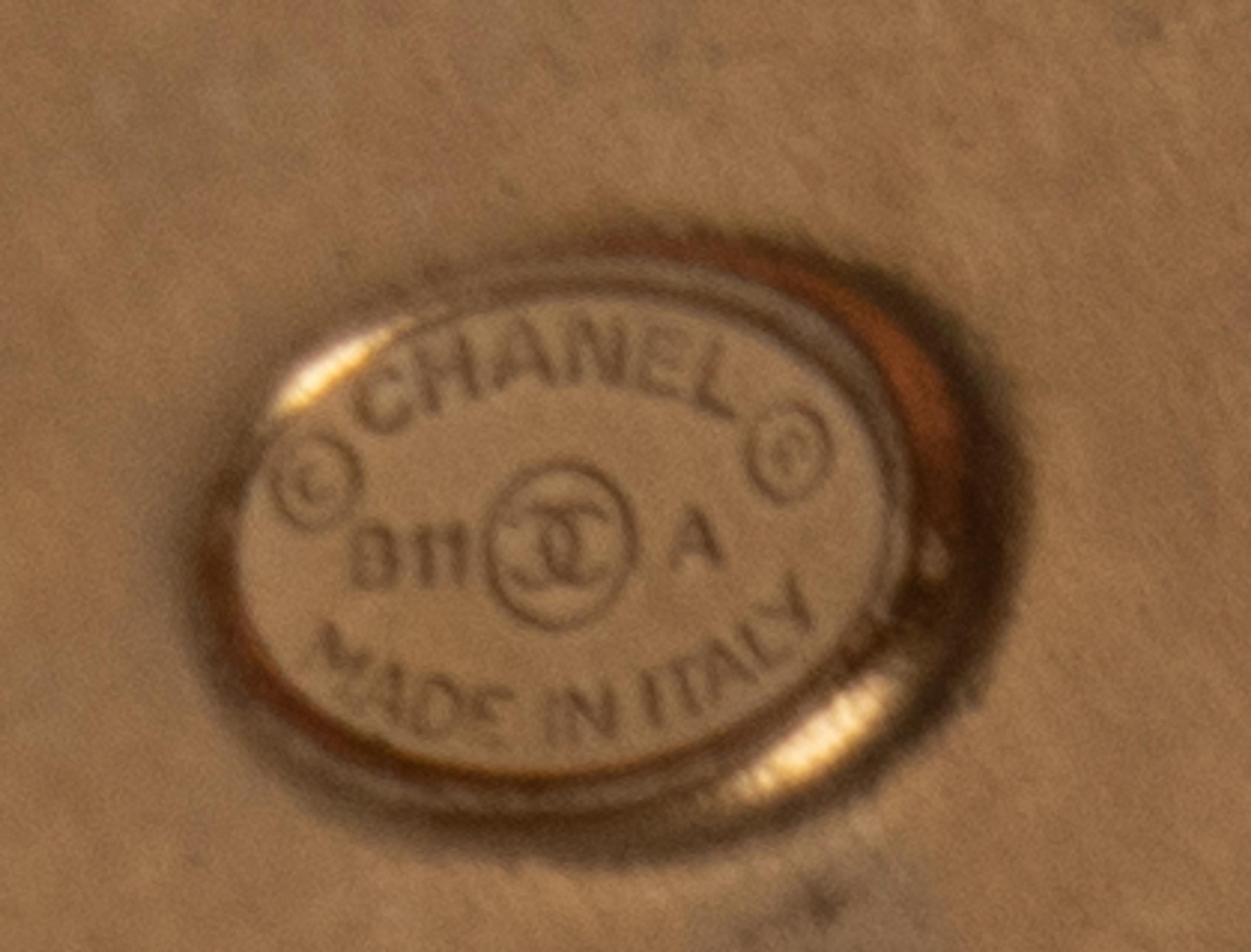 Chanel Gold-Tone Logo Brooch, 2011