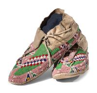 Sioux Beaded Hide Moccasins