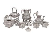 An English Silver-Plate Tea and Coffee Service