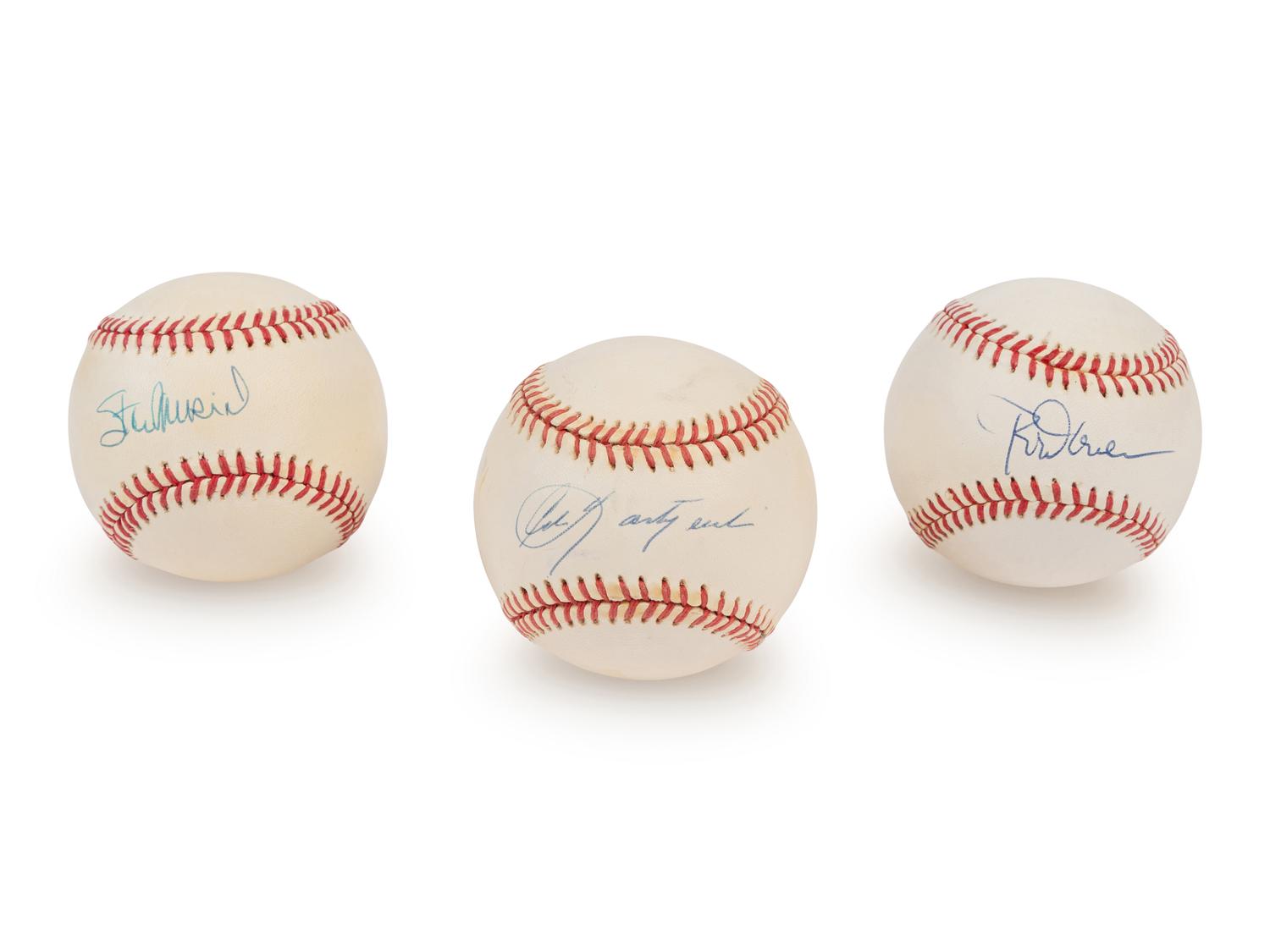 A Group of 3,000 Club Member Single Signed Autograph Baseballs (Beckett Authentication Services Holograms),