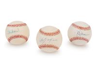 A Group of 3,000 Club Member Single Signed Autograph Baseballs (Beckett Authentication Services Holograms),