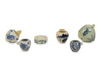 A Collection of Thirteen Chinese Porcelain Bird Feeders — 19TH/20TH CENTURY