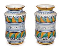 A Pair of Italian Majolica Albarelli