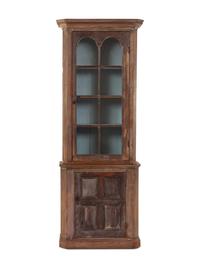 A Pair of Continental Limed Wood Cabinets