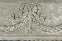 A Louis XVI Grey-Painted and Carved Trumeau