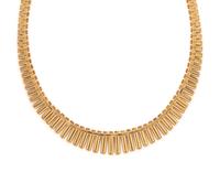 YELLOW GOLD FRINGE NECKLACE