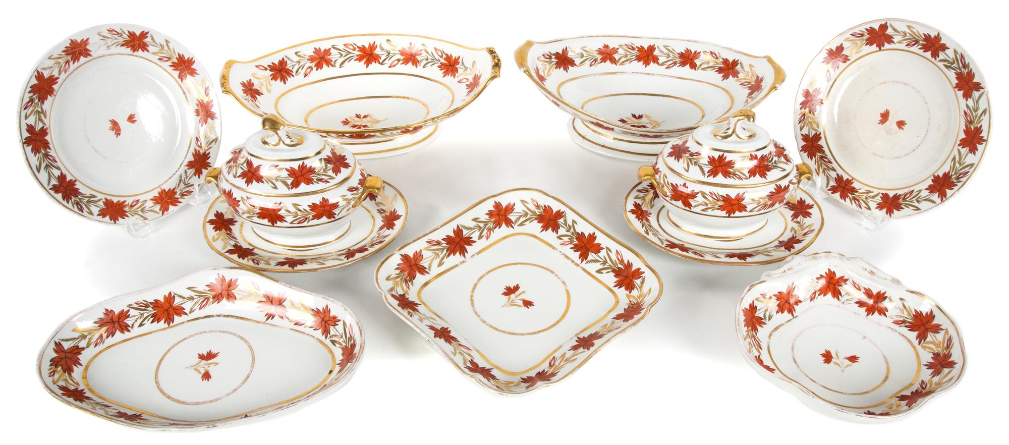 A European Porcelain Partial Dessert Service Diameter of dessert plate 12 inches. — EARLY 19TH CENTURY