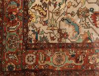 A Serapi Design Wool Rug