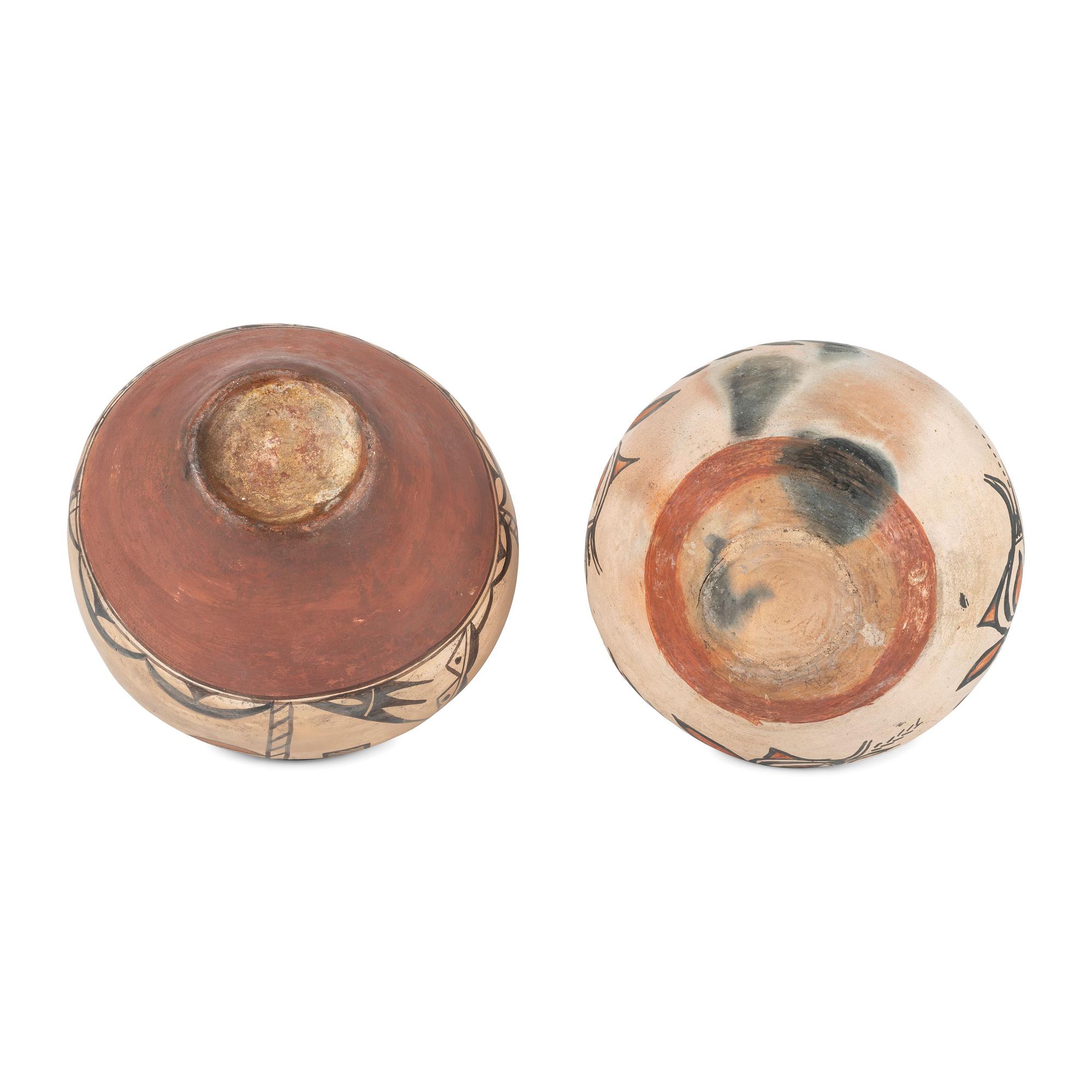 San Ildefonso and Zia Polychrome Pottery Jars