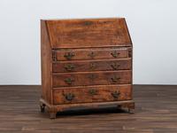 A Chippendale Carved Tiger Maple Slant-Front Desk
