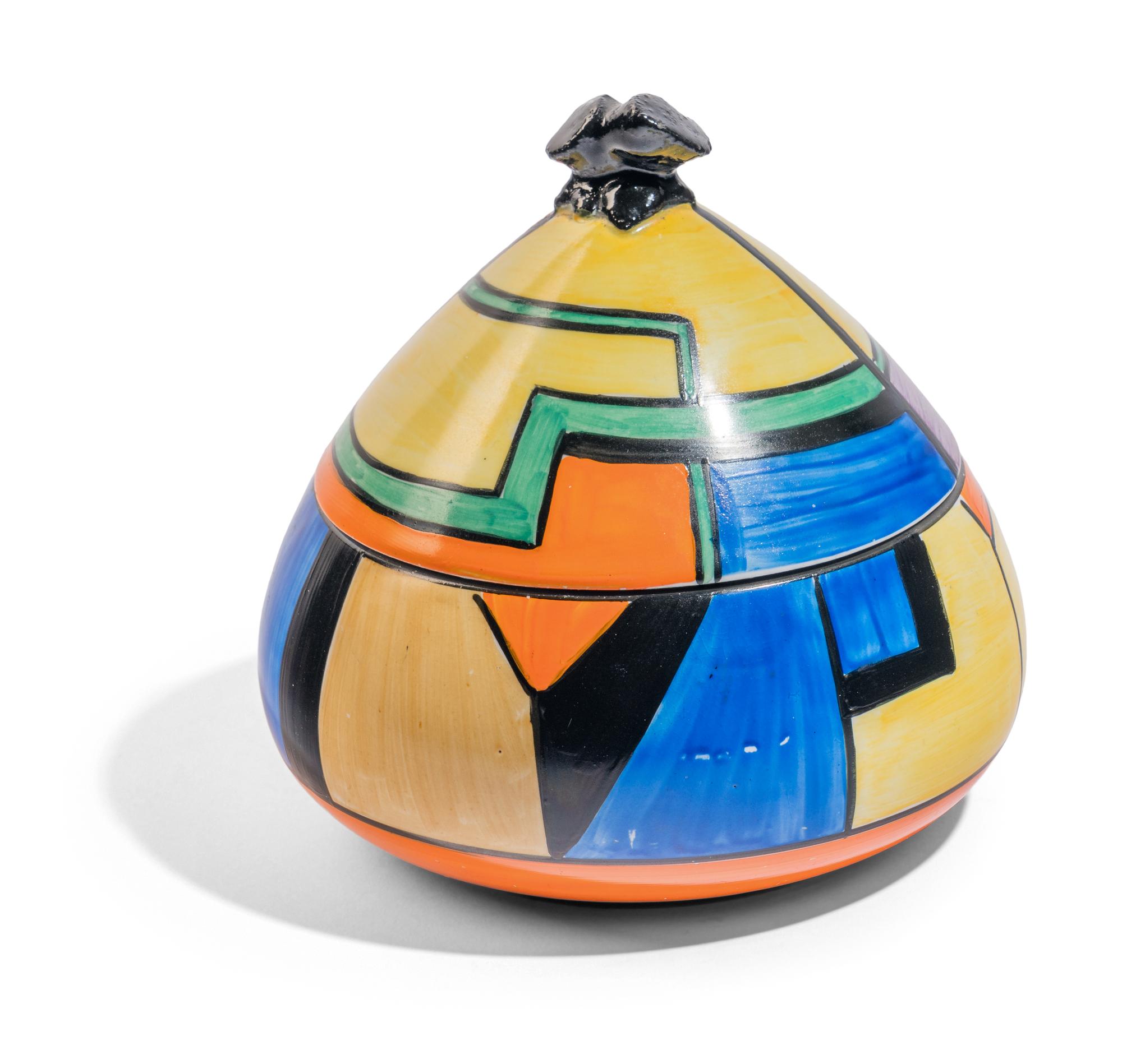Mondrian Bon-bon Dish and Cover, c. 1930