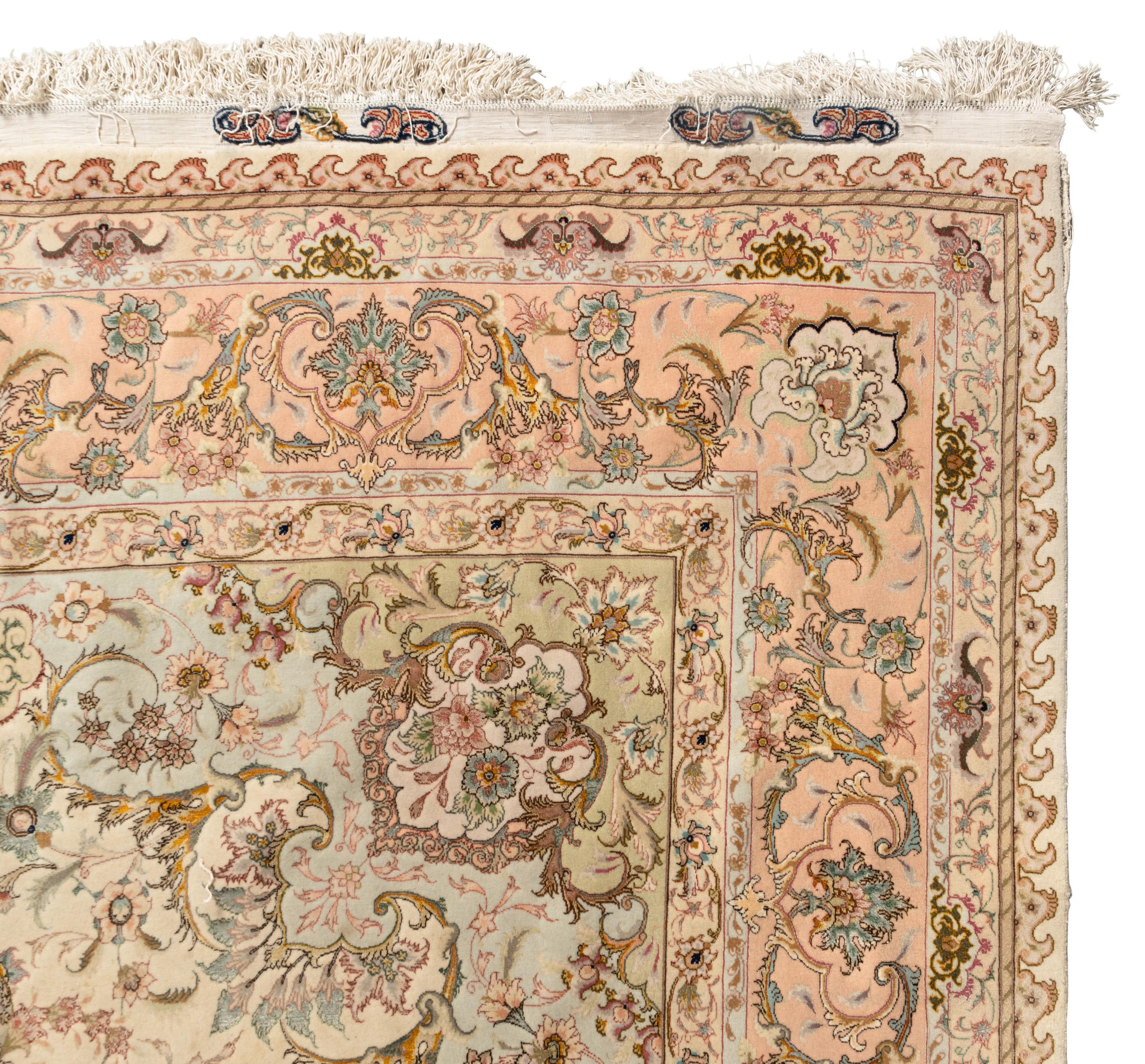 A Qom Silk Rug