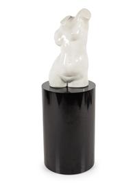A Painted Wood Torso of a Woman — 20TH CENTURY