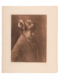 CURTIS, Edward (1868-1952). A group of 2 portfolio photogravures featuring female Hopi subjects modeling traditional and modified hair styles.