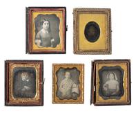 [EARLY PHOTOGRAPHY]. 29 quarter plate and ninth plate daguerreotypes of children.