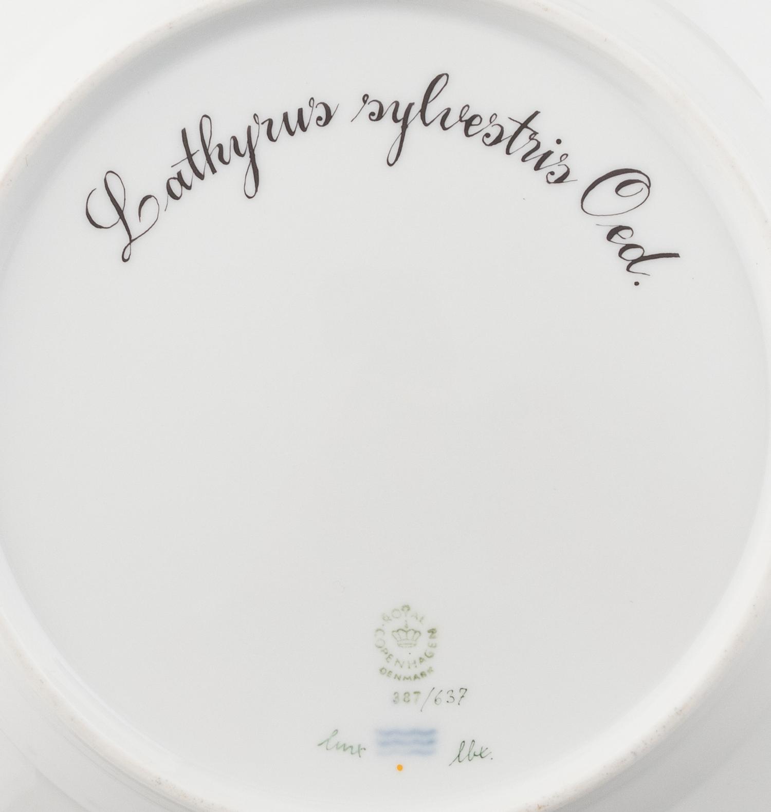 A Set of Six Royal Copenhagen Flora Danica Reticulated Porcelain Luncheon Plates