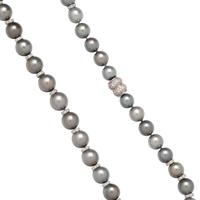 CULTURED TAHITIAN PEARL AND DIAMOND NECKLACE