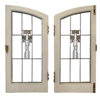 A Pair of George Maher Windows from the Morse House, Glencoe, IL. 16.5" W x 1.5" D x 35.5" H — United States, 1906