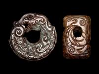 Two Chinese Archaistic Jade Pendants