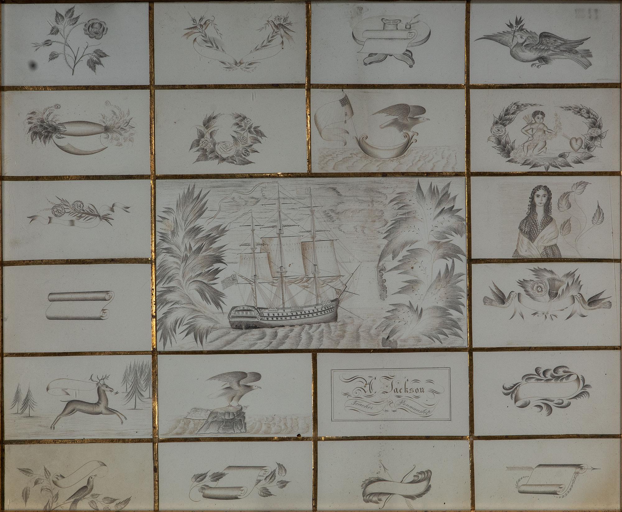 A Penmanship Teacher's Advertisement, 19th Century