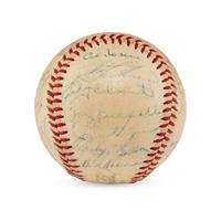 A 1956 Cleveland Indians Team Signed Autograph Baseball (PSA Letter of Authenticity),