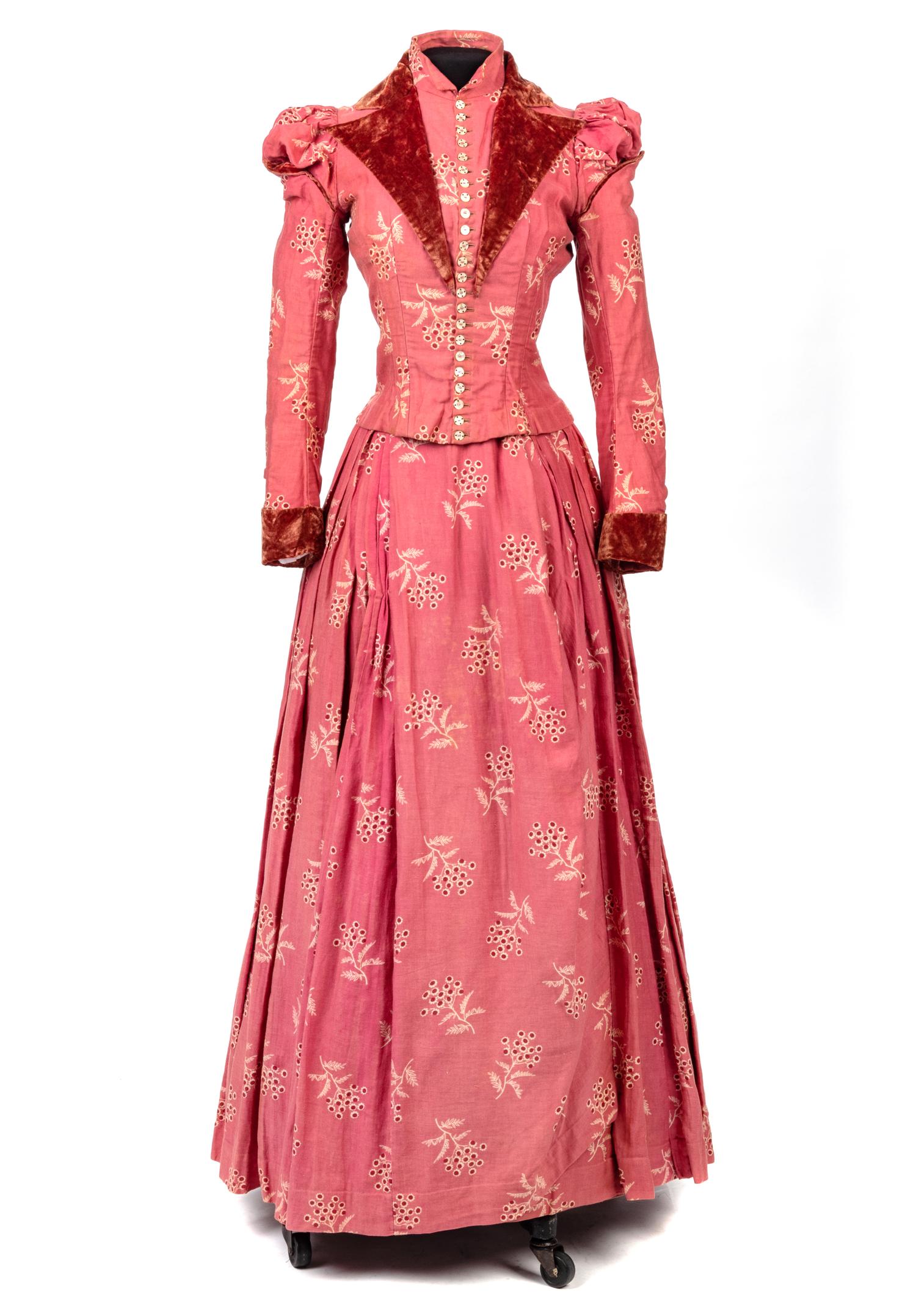 Two Cotton Day Dresses, 1870-80s