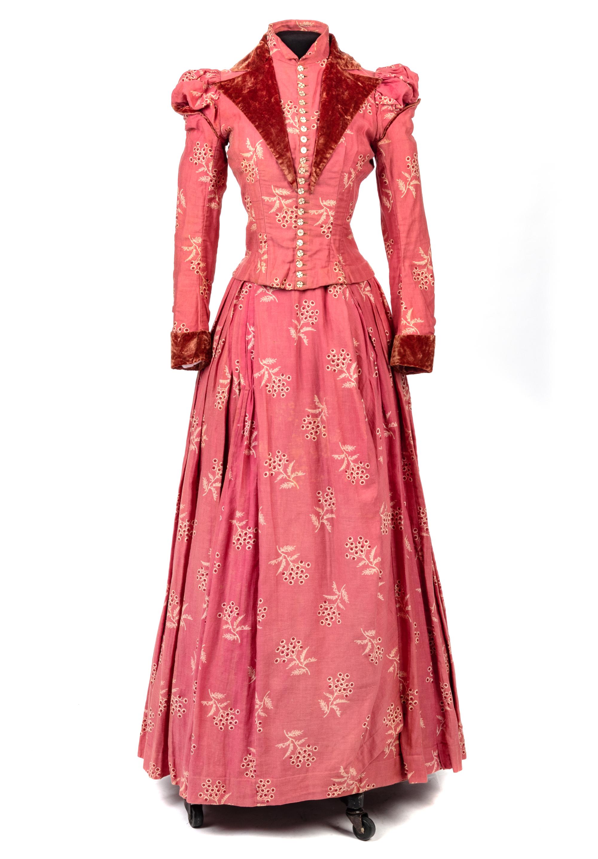 Two Cotton Day Dresses, 1870-80s