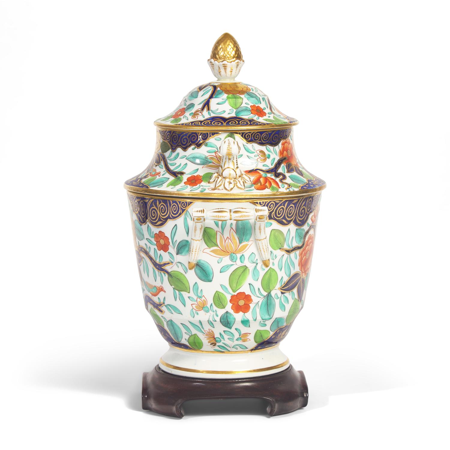 A Fine Coalport Parcel Gilt Porcelain Ice Cooler