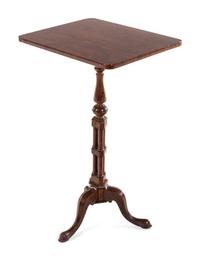 A Regency Rosewood Candle Stand and a Similar Mahogany Music Stand