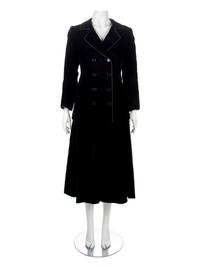 Yves Saint Laurent Haute Couture Black Velvet Smoking Jacket, with Rive Gauche Skirt, 1970s