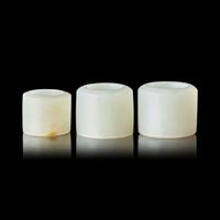 Three Chinese White Jade Archer's Rings, 18th-19th Century 清中期 白玉扳指三枚