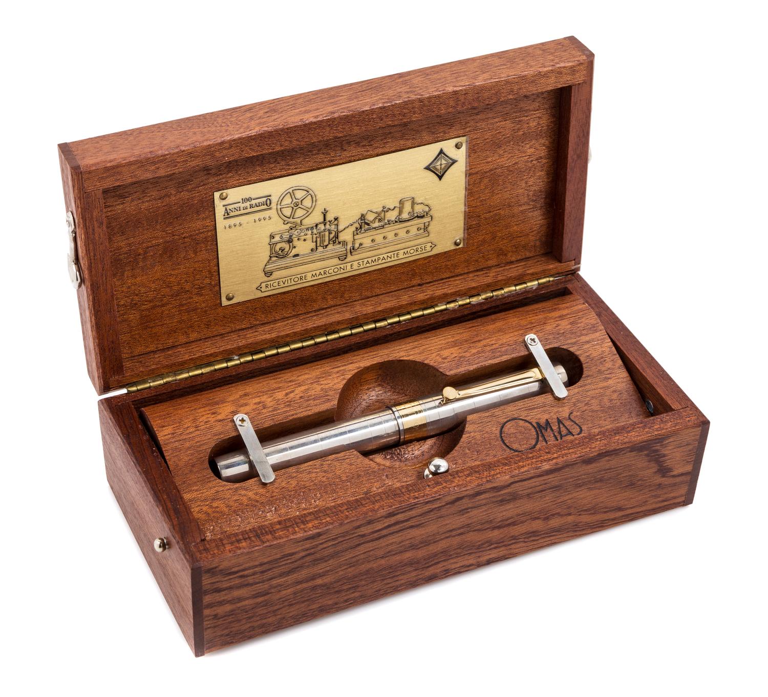 An Omas Guglielmo Marconi Limited Edition Silver Fountain Pen