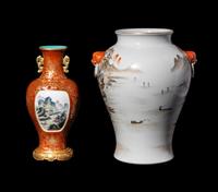Two Chinese Porcelain 'Landscape' Vases