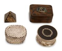 A Collection of Silver Pill Boxes
